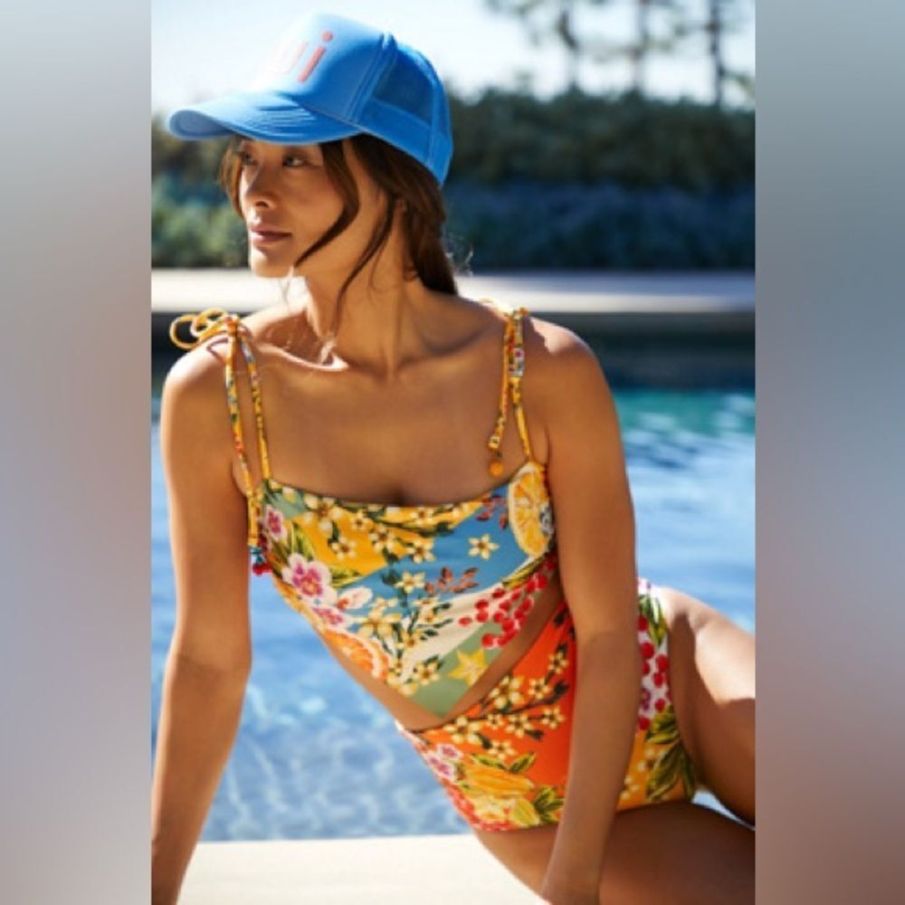 Anthropologie Agua Bendita Daicy Scarf Bikini Top